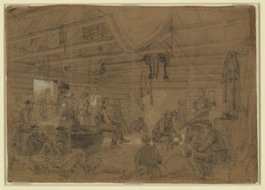 Skidaddlers Hall, Harrisons landning av Alfred Rudolph Waud