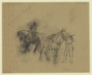 Två kavallerister av Alfred Rudolph Waud