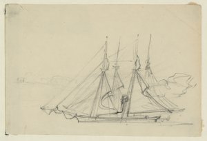 Två segelfartyg av Alfred Rudolph Waud