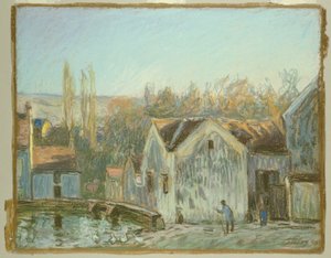 Ett hörn av Moret-sur-Loing av Alfred Sisley