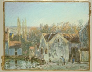 Ett hörn av Moret-sur-Loing av Alfred Sisley