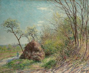 Vid kanten av skogen-Les Sablons av Alfred Sisley