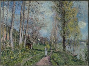 Seines stränder vid By av Alfred Sisley