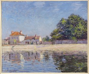 Loings stränder, Saint-Mammes av Alfred Sisley
