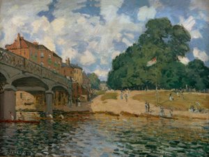Bridge vid Hampton Court av Alfred Sisley