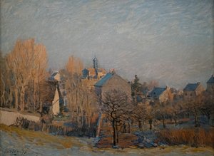 Frosty Morning in Louveciennes, 1873 (Olja på duk) av Alfred Sisley