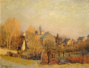 Frostig morgon i Louveciennes av Alfred Sisley