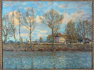 Ön av den stora jatten; Neuilly-sur-Seine. Målning av Alfred Sisley av Alfred Sisley