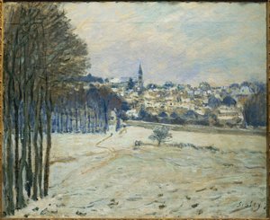 La neige a Marly-le-Roi ... (målning på duk) av Alfred Sisley