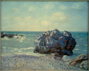 Langland Bay le matin av Alfred Sisley