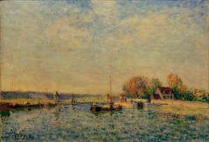 Loing-kanalen av Alfred Sisley
