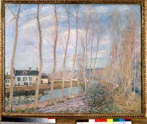The Loing Canal Painting av Alfred Sisley (1839-1899) 1892 Sön. 0,73x0,93 m Paris, Orsay-museet av Alfred Sisley