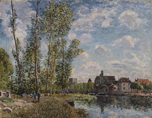 Moret, View of the Loing, eftermiddag i maj av Alfred Sisley
