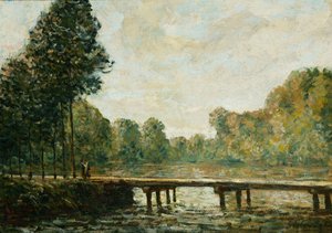 Liten bro över Orvanne, 1890 av Alfred Sisley