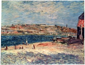 Flodstranden vid Saint-Mammès, 1884. av Alfred Sisley