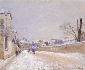 Rue Eugène Moussoir i Moret: Vinter av Alfred Sisley