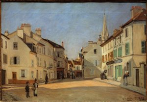 Rue de la Chaussée i Argenteuil, känd som Place in Argenteuil av Alfred Sisley