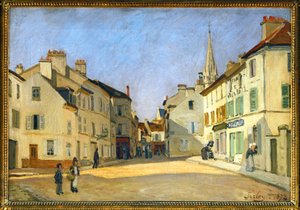 Rue de la Chaussee i Argenteuil av Alfred Sisley