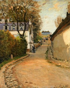 Rue de la Princesse, Louveciennes, med utsikt mot norr, ca 1873 (olja på duk) av Alfred Sisley