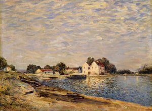 Saint-Mammes, på stranden av Loing; Saint-Mammes, les Bord du Loing, 1884 av Alfred Sisley