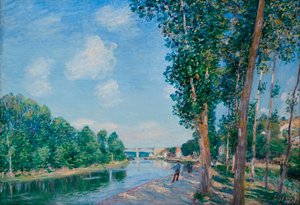 Saint Mammes, Soleil de June - Målning av Alfred Sisley (1839-1899) av Alfred Sisley