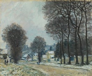 Snö vid Louveciennes, ca 1874 av Alfred Sisley