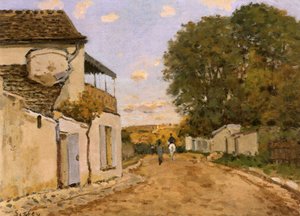 Gata i Louveciennes (Rue de la Princesse), ca 1873 (olja på duk) av Alfred Sisley