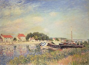 The Banks of the Loing i Saint-Mammes, 1885 av Alfred Sisley