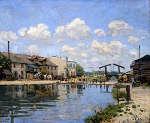 Canal Saint-Martin, Paris, 1872 av Alfred Sisley