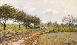 Vägen på landet, 1876 av Alfred Sisley