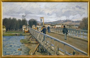 Gångbron vid Argenteuil av Alfred Sisley
