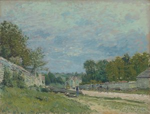 Versailles Road; Vägen till Versailles, 1876 av Alfred Sisley