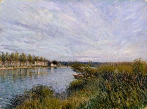 View of Saint-Mammès av Alfred Sisley
