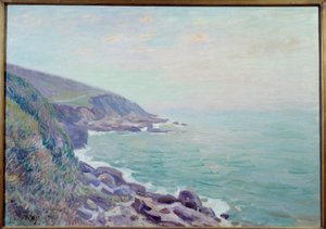 Utsikt över Wales kuster i dimman Målning av Alfred Sisley (1839-1899) 1897 Sön. 0,65x0,92 m Rouen, Museum of Fine Arts av Alfred Sisley