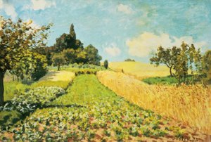 Vete fält av Alfred Sisley