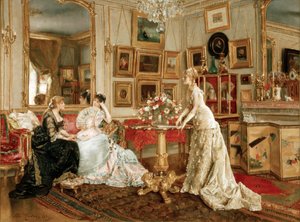 A.Stevens, Målarens skrivrum av Alfred Emile Stevens