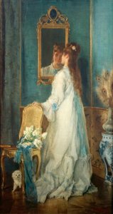 Alfred Stevens, flicka framför spegeln