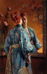 Den japanska Parisienne, ca 1871-1874. av Alfred Emile Stevens