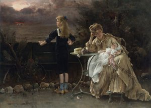 Mor och hennes barn, 1883.