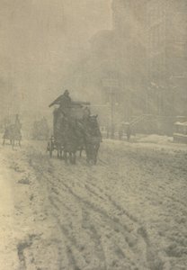 Kameraarbete: Winter - Fifth Avenue, 1892. av Alfred Stieglitz
