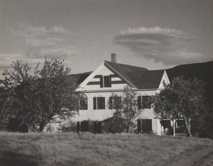 Hus och träd, Lake George av Alfred Stieglitz