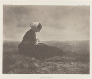Netzflickerin (Mending Nets), Katwijk 1894 av Alfred Stieglitz