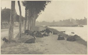 På Seine-nära Paris, 1894, tryckt 1897. av Alfred Stieglitz