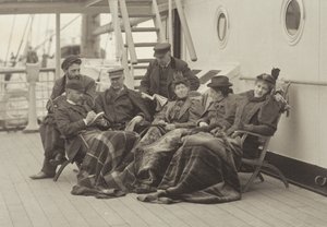 Sime Herrmann, herr och fru Mann, dr Brown, herr McGibbon, fröken Linthicum och Emmy – ombord på Bourgogne den 5–14 maj 1896 av Alfred Stieglitz