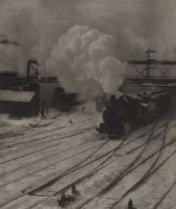 Bangården på vintern av Alfred Stieglitz