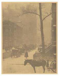 [The Street - Design för en affisch] av Alfred Stieglitz