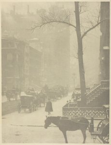 The Street, Fifth Avenue, 190001, tryckt 190304. av Alfred Stieglitz