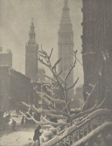 Två torn - New York av Alfred Stieglitz