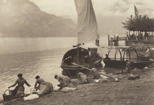 Tvätterskor vid Comosjön av Alfred Stieglitz