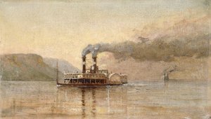 Staden Saint Paul, Dubuque, ca 1866 av Alfred Thompson Bricher